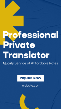 Professional Private Translator Instagram Reel Design