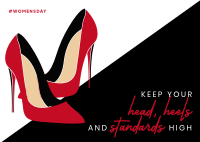 Classy Red Bottoms Postcard Image Preview