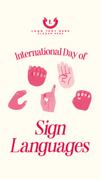 International Sign Day Facebook Story Design