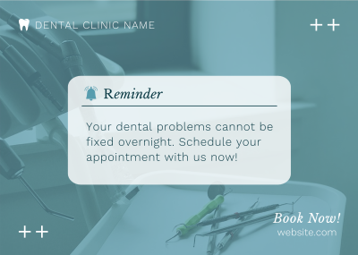 Dental Appointment Reminder Postcard Image Preview