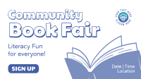 Community Book Fair Facebook Event Cover Design