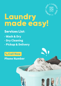 Laundry Made Easy Poster Design