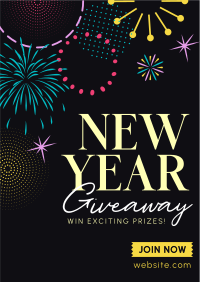 Circle Swirl New Year Giveaway Flyer Image Preview
