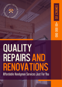 Quality Repairs and Renovations Poster Design