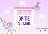 Feminine Game Stream Postcard Design