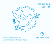 Peace Dove Outline Facebook post Image Preview
