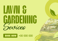 Professional Lawn Care Services Postcard Design