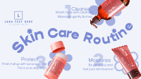 Skin Care Routine Facebook Event Cover Design