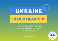 Ukraine In Our Hearts Postcard Image Preview