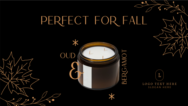 Fall Scented Candle Facebook Event Cover Design Image Preview