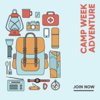 Camp Week Adventure Instagram Post Design