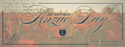 Elegant Anzac Day Facebook cover Image Preview