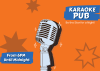 Karaoke Pub Postcard Image Preview
