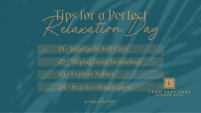 Tips for Relaxation Facebook event cover Image Preview