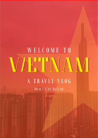 Vietnam Cityscape Travel Vlog Poster Image Preview