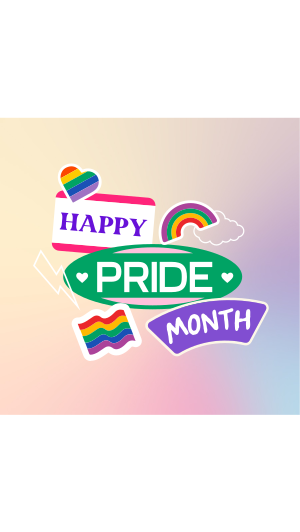 Stick on the Pride Facebook story Image Preview