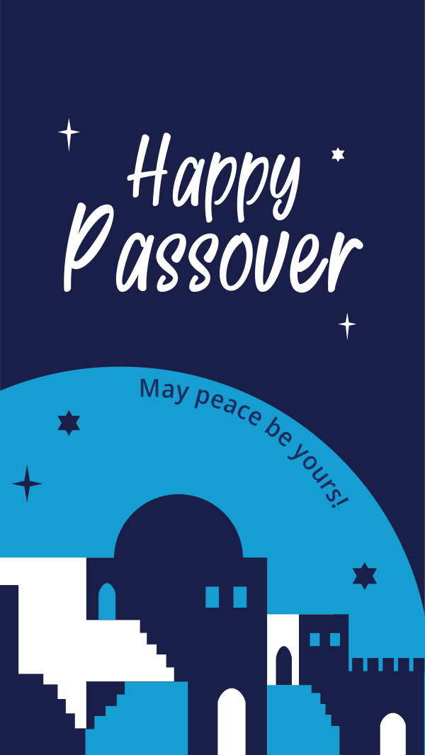 Passover Skyline Instagram Story Design Image Preview