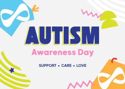 Autism Awareness Day Postcard Image Preview
