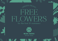 Free Flowers For You! Postcard Image Preview