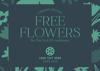 Free Flowers For You! Postcard Image Preview