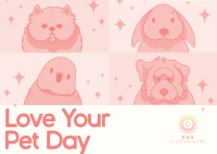 Modern Love Your Pet Day Postcard Image Preview