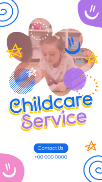 Doodle Childcare Service Facebook story Image Preview