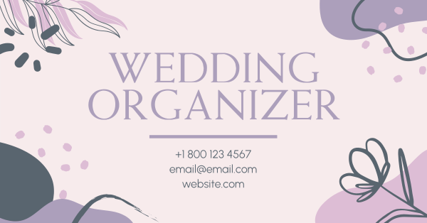 Abstract Wedding Organizer Facebook Ad Design