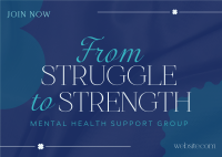 Strength Mental Health Postcard Image Preview