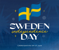 Modern Sweden Independence Day Facebook Post Design