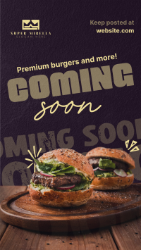 Burgers & More Coming Soon Facebook Story Image Preview