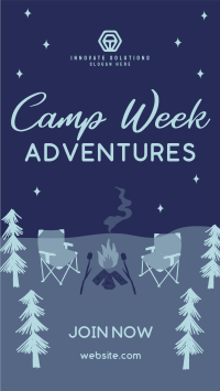 Moonlit Campground Facebook Story Design
