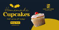 Cupcake Christmas Sale Facebook Ad Design