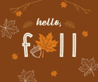 Hello Fall Greeting Facebook Post Design