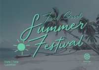 Summer Songs Fest Postcard Design