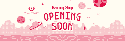 Pixel Space Shop Opening Twitter header (cover) Image Preview