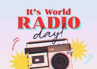Retro World Radio Postcard Design