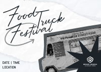 Food Truck Festival Postcard Image Preview