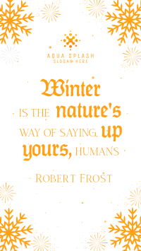 Winter Quote Snowflakes Instagram story Image Preview