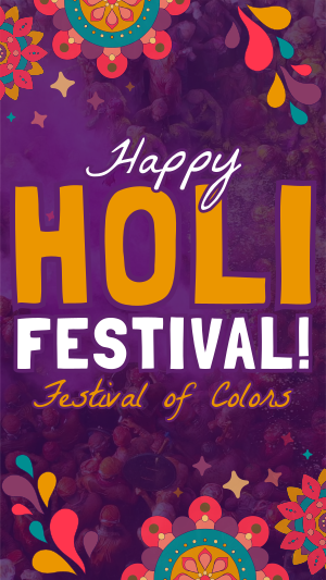 Mandala Holi Festival of Colors Facebook story Image Preview