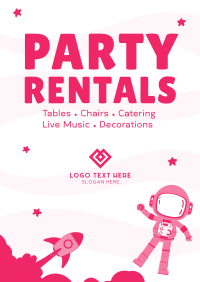 Kids Party Rentals Flyer Design