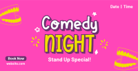 Comedy Night Facebook Ad Design