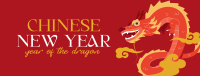 New Year Dragon Facebook Cover Design