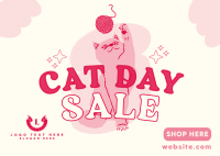 Meow Day Sale Postcard Image Preview