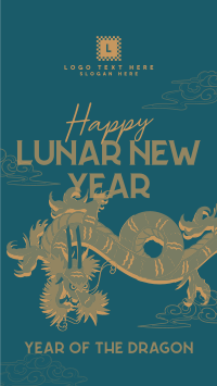 Lunar Year Chinese Dragon YouTube Short Design