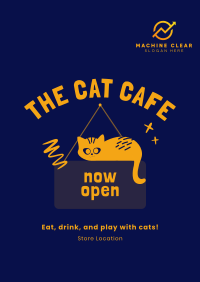 Cat Cafe Poster Design