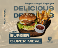 Special Burger Meal Facebook Post Design