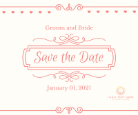 Wedding Save the Date Facebook post Image Preview