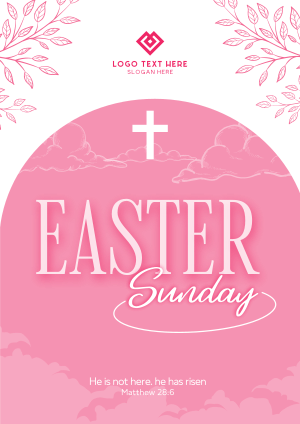 Floral Easter Sunday Flyer Image Preview