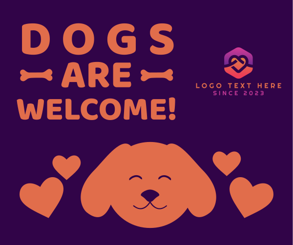 Dogs Welcome Facebook Post Design Image Preview