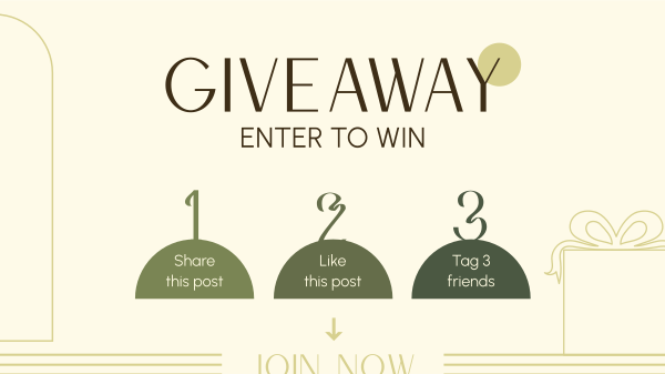 Simple Giveaway Instructions Facebook Event Cover Design Image Preview